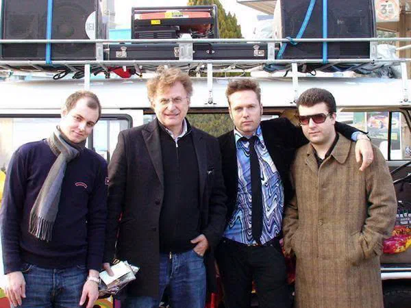 With TAO and Red Ronnie at MEI, Faenza, in front of the Love Bus