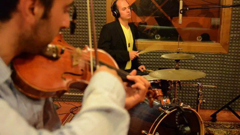 Recording at At Studio, Sulmona